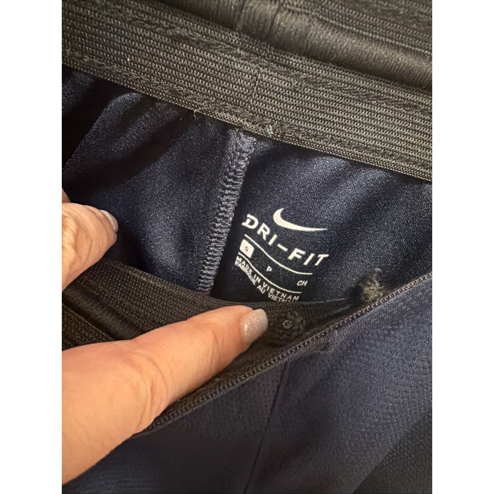 Nike Dri-FIT Men's Small Navy Athletic Training Pants Joggers Zip Pockets - Picture 2 of 4
